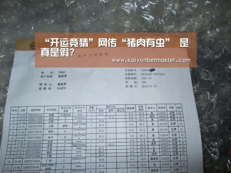 “开运竞猜”网传“猪肉有虫” 是真是假?(图4) 开运APP